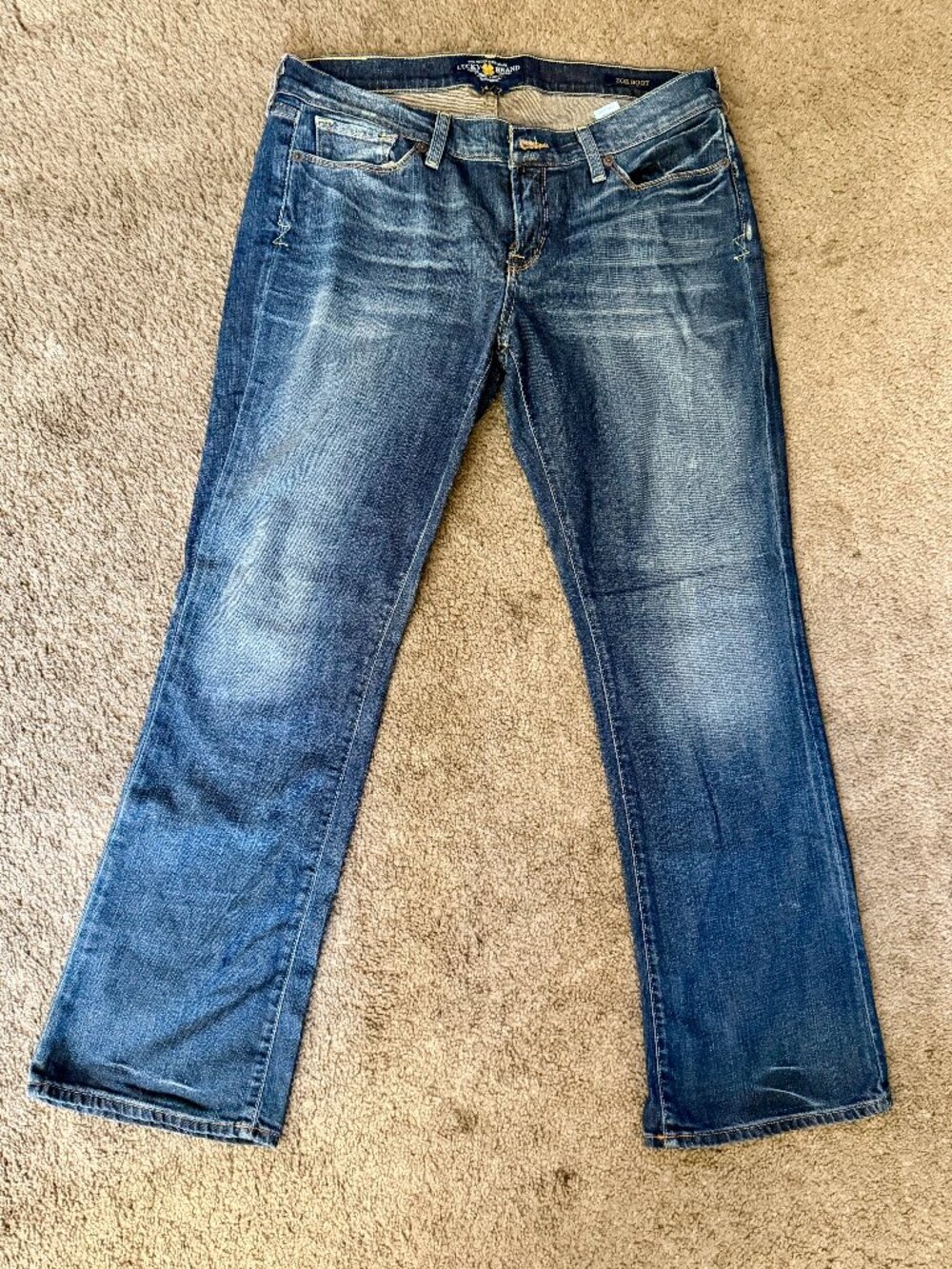 Lucky Brand Zoe Boot Cut Jeans Size 14/32 Style 7W11104 Dark Wash
